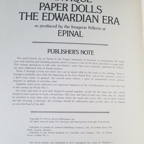 Antique Edwardian Paper Dolls 8 Dolls/32 costumes - Picture 4 of 13